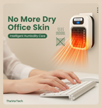 Portable Office Wall Heater | Space-Saving Silent Ceramic Heat with Remote Control and Intelligent Desktop Climate Control