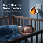 Silent Nursery Wall Plug Heater | Whisper-Quiet PTC Ceramic Warmer with 12H Timer & Overheat Safety for Baby Rooms