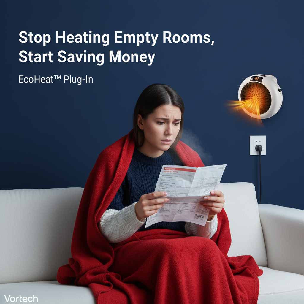 Low Energy Plug-In Wall Heater | 600W Eco-Friendly PTC Ceramic Space Warmer with Digital Thermostat & 12H Timer
