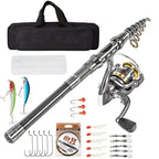 Carbon Fiber Telescopic Fishing Rod and Reel Combo - Lightweight Saltwater & Freshwater Fishing Gear for Anglers