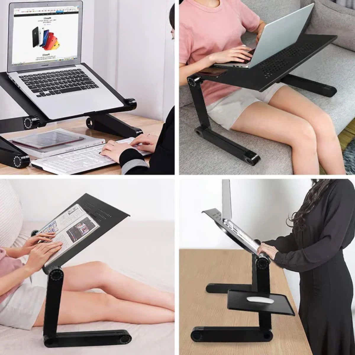 Multifunctional Laptop Elevator | Aluminum Alloy Stand with Detachable Mouse Plate for Comfort