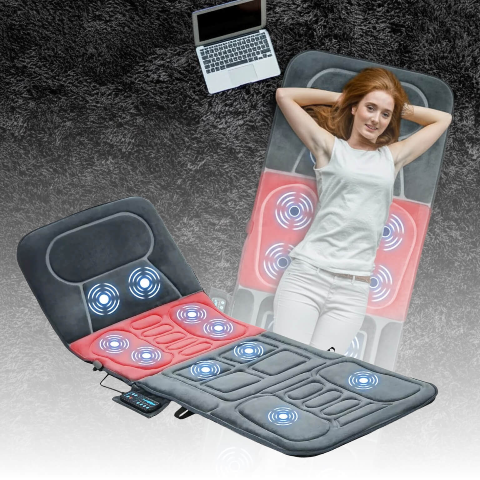 Vibrating Massage Mattress – Full Body Relaxation | Remote Operated