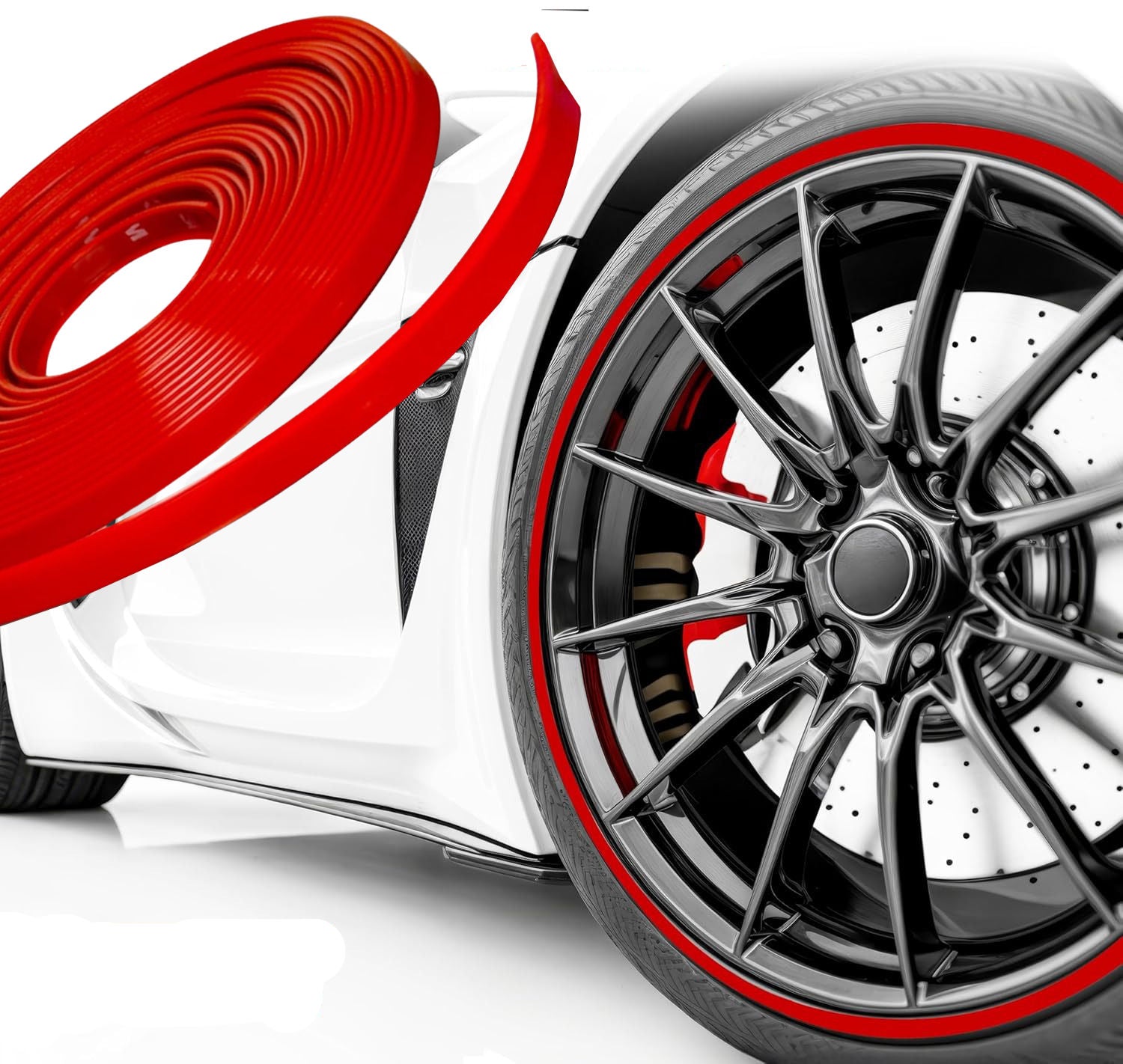 Rim Protection Strip | Weather-Resistant, DIY Installation & Universal Fit for Curb Rash Prevention on All Wheel Types