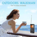 Portable AM FM Pocket Radio | Weather Alerts, Digital Tuning & Compact Design for Emergency Preparedness
