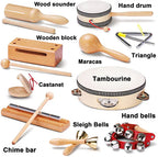 Montessori Wooden Musical Instruments – Rhythm & Sensory Play | 10 Pieces