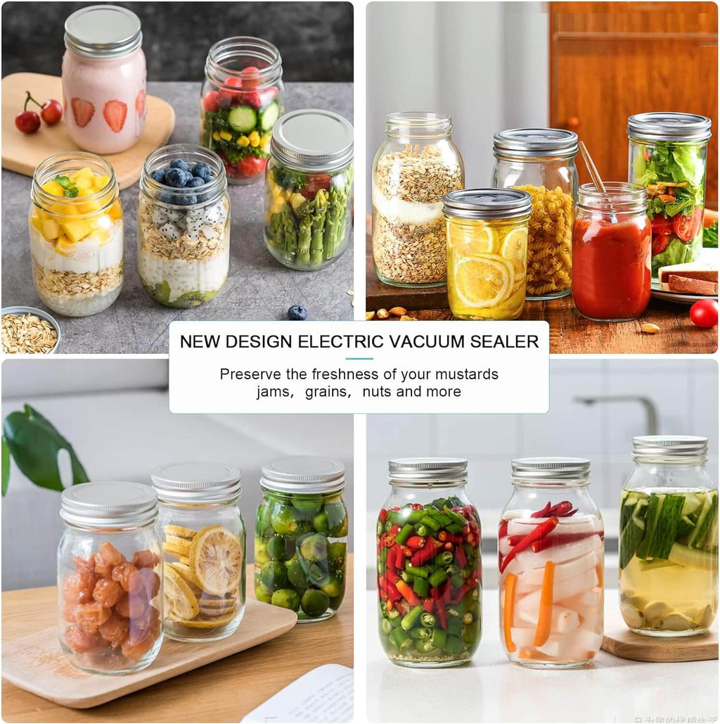Vacuum Sealer for Mason Jars - Electric Food Preservation System for Canning, Sous Vide, and Storage