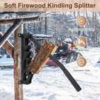 Firewood Kindling Splitter - Wall Mounted Log Splitter Tool for Efficient Kindling Preparation and Firewood Management