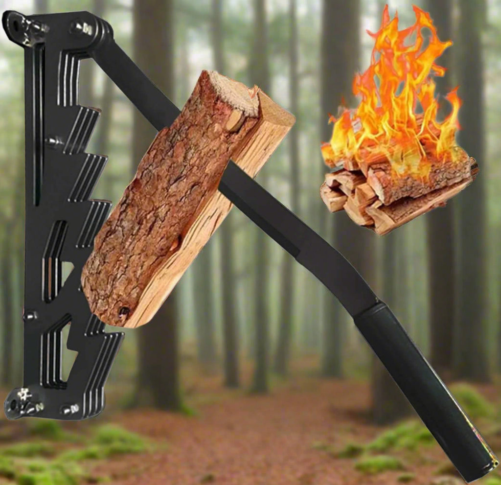 Firewood Kindling Splitter - Wall Mounted Log Splitter Tool for Efficient Kindling Preparation and Firewood Management