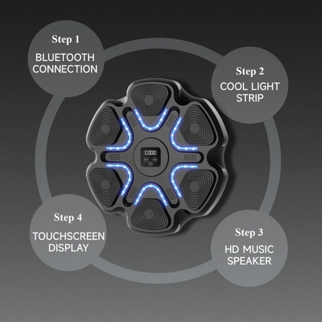 Music Boxing Machine | Stress Relief, Multiple Training Modes & Portable for Fitness Enthusiasts