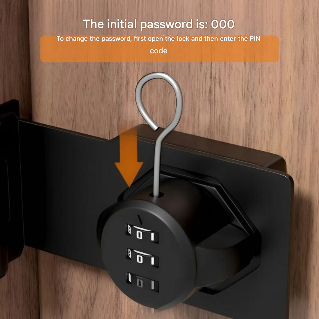 Keyless Combination Lock | Durable Zinc Alloy, Adjustable Code & Ideal for Home and Office Security