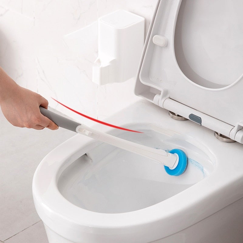 Toilet Cleaning Wand with Disposable Brushes - Hygienic Toilet Brush for Easy Cleaning & Sanitation