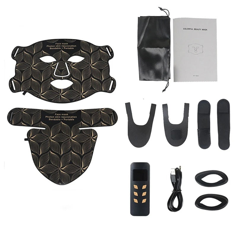Infrared LED Facial Mask | Premium Light Therapy Device for Skin Rejuvenation | Laser Light Treatment Mask
