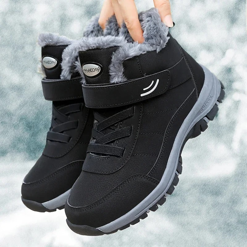 Women’s Waterproof Slip-On Snow Boots | Anti-Slip TPR Traction with Thermal Plush Lining and All-Terrain Wedge Support