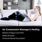 Air Compression Leg Massager Wrap - Relaxing Leg Therapy with Adjustable Air Pressure - Ideal for Circulation & Muscle Relief