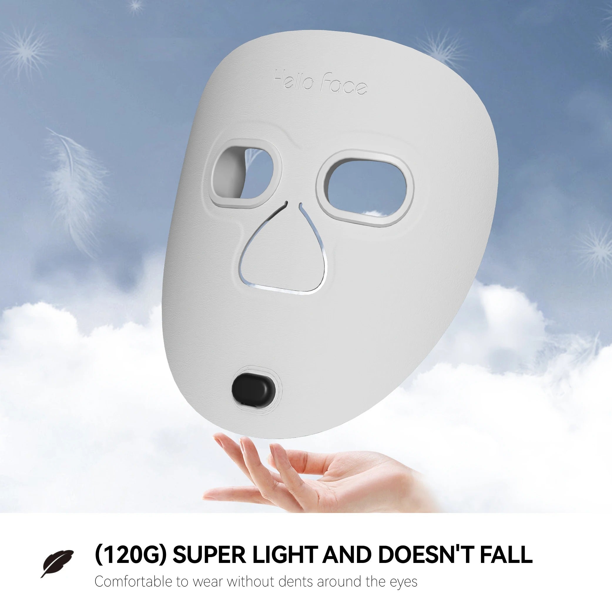 Ultra-Light 120g LED Phototherapy Mask | Deep Wrinkle Support for Aging Skin & Elderly Users
