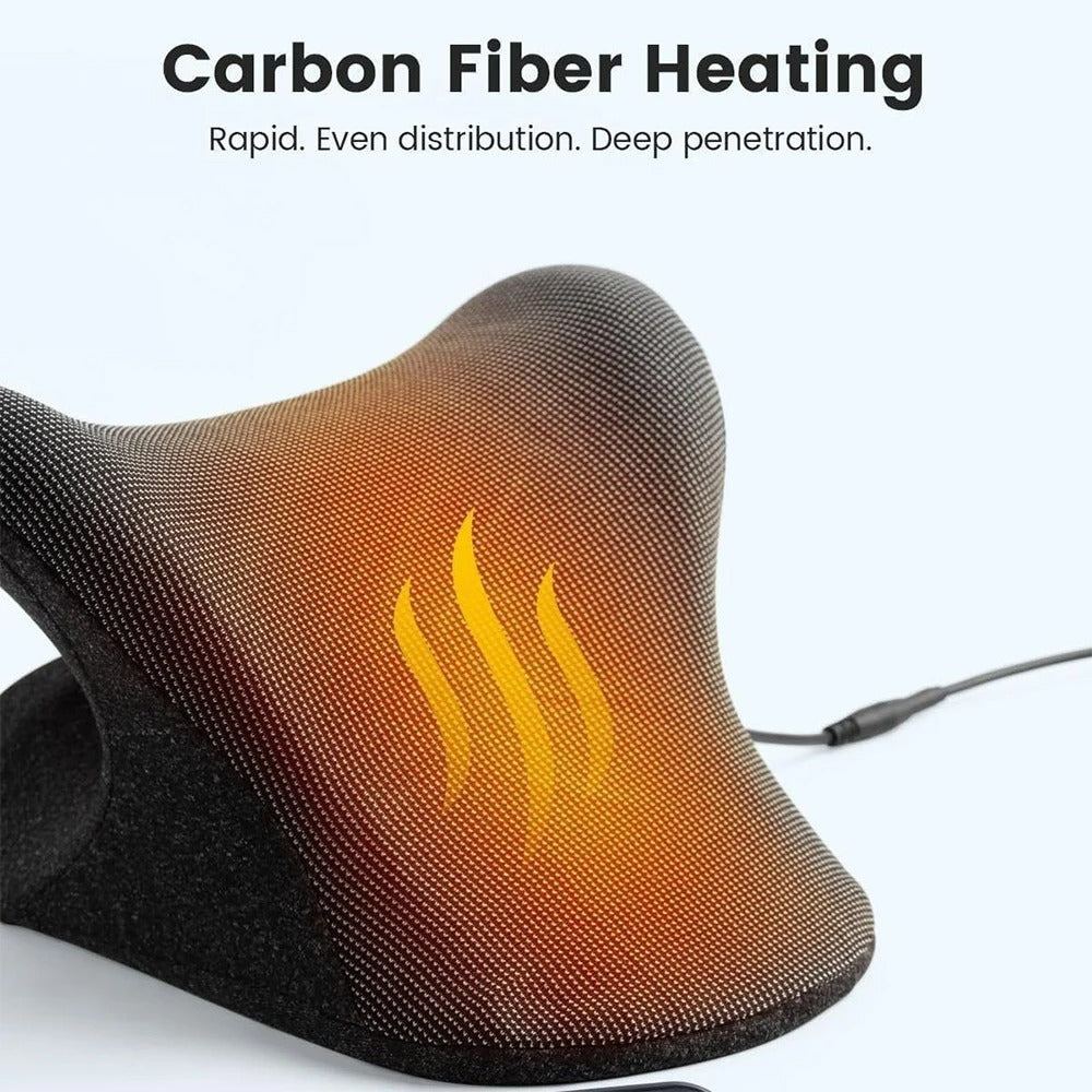 Cervical Neck Traction Pillow - Stretching & Hot Compress Therapy, Improve Posture & Relieve Tension