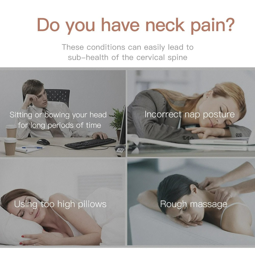 Neck Stretcher Massager - Portable Neck Massager, Electric Kneading Heat for Tension and Pain Relief