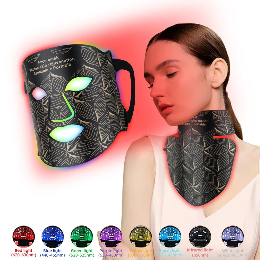 Infrared LED Facial Mask | Premium Light Therapy Device for Skin Rejuvenation | Laser Light Treatment Mask