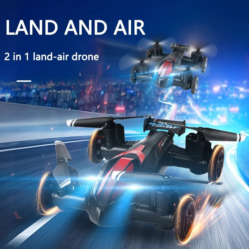 2-in-1 Drone Car Hybrid | Fly & Drive Stunt Vehicle – Dual Mode RC Toy for Kids