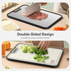 Titanium Cutting Board with Juice Grooves | Non-Absorbent Dual-Sided Surface, Odor-Free and Dishwasher Safe for Professional Hygiene