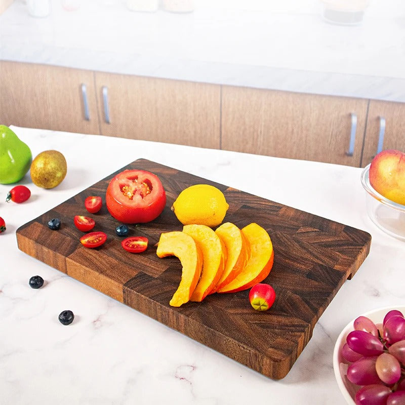 Handcrafted Black Walnut Cutting Board | Premium Knife-Friendly Hardboard for Professional Prep and Luxury Charcuterie Display