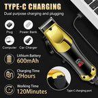 Professional Cordless Hair Clippers for Men – Precision Trimmer & Grooming Kit for Barbers & Home Use, Sharp Blades, Rechargeable & Zero-Gap Lineup Trimmer