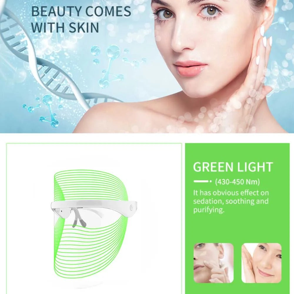 Flexible Silicone LED Therapy Mask | Super-Light Full-Face Rejuvenation | 216-LED Photon System