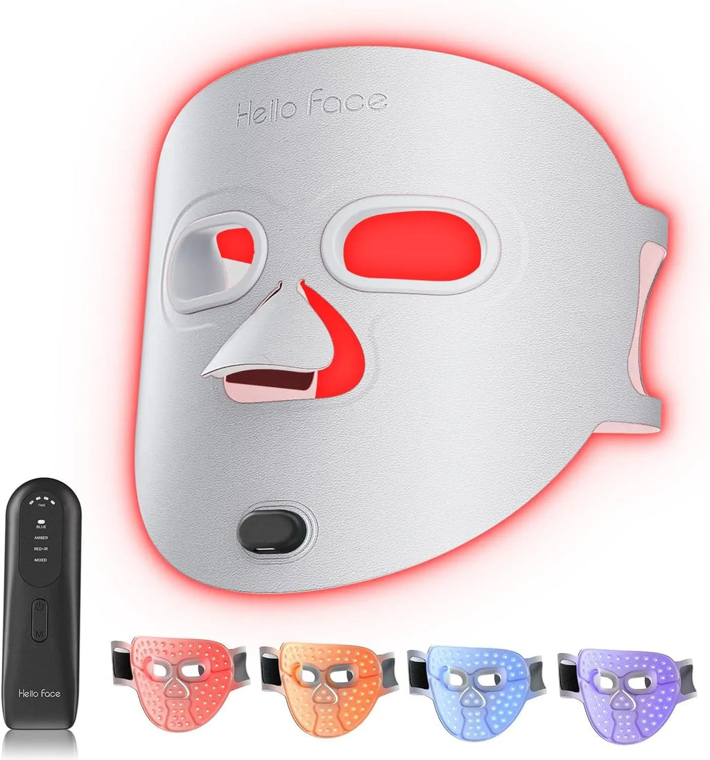 Ultra-Light 120g LED Phototherapy Mask | Deep Wrinkle Support for Aging Skin & Elderly Users
