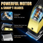 Professional Cordless Hair Clippers for Men – Precision Trimmer & Grooming Kit for Barbers & Home Use, Sharp Blades, Rechargeable & Zero-Gap Lineup Trimmer