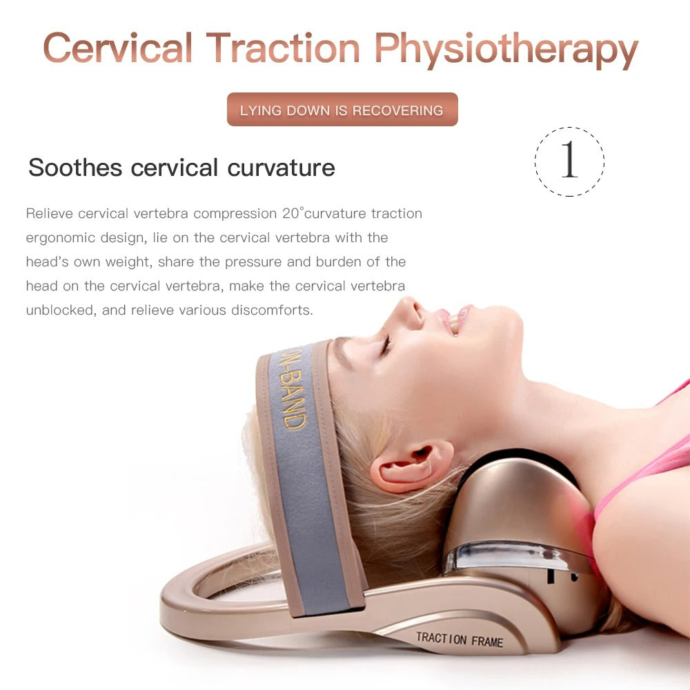Neck Stretcher Massager - Portable Neck Massager, Electric Kneading Heat for Tension and Pain Relief