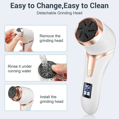 Portable Electric Callus Remover – Pedicure Waterproof Machine for Smooth Feet & Dead Skin Removal