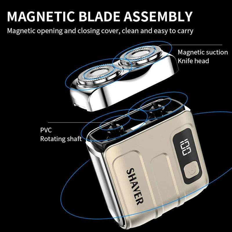 Pocket Electric Shaver - Cordless & Compact, Powerful & Rechargeable, Perfect for Travel
