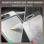 Dual-Sided Stainless Steel Cutting Board | Anti-Scratch Mesh Surface with Odor-Resistant Steel and Eco-Friendly Wheat Straw