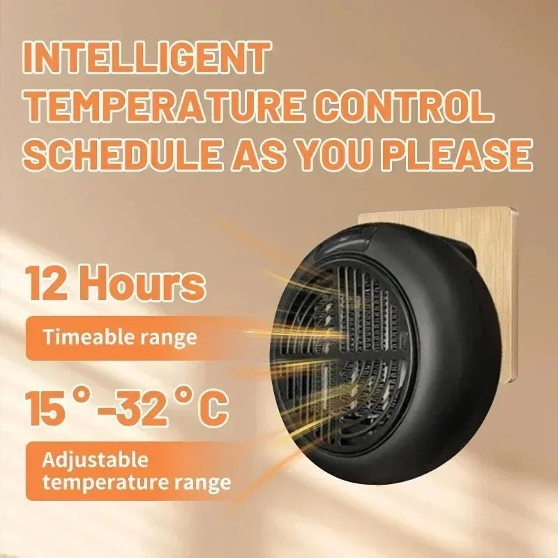 Mini RV Wall-Mounted Heater | Portable 3-Second Rapid Ceramic Heat with Remote Control and Energy-Efficient Silent Operation