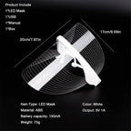 Flexible Silicone LED Therapy Mask | Super-Light Full-Face Rejuvenation | 216-LED Photon System