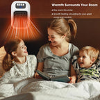Portable Office Wall Heater | Space-Saving Silent Ceramic Heat with Remote Control and Intelligent Desktop Climate Control
