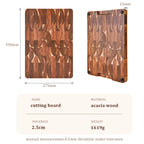 Professional End Grain Acacia Chopping Block | Self-Healing Heavy-Duty Butcher Block with Knife-Friendly Surface and Side Handles
