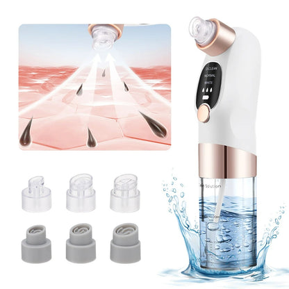 Facial Cleaner Blackhead Remover, Suction Pore Cleaner - Portable Hand Vacuum Blackhead Extractor & Facial Spot Acne Remover