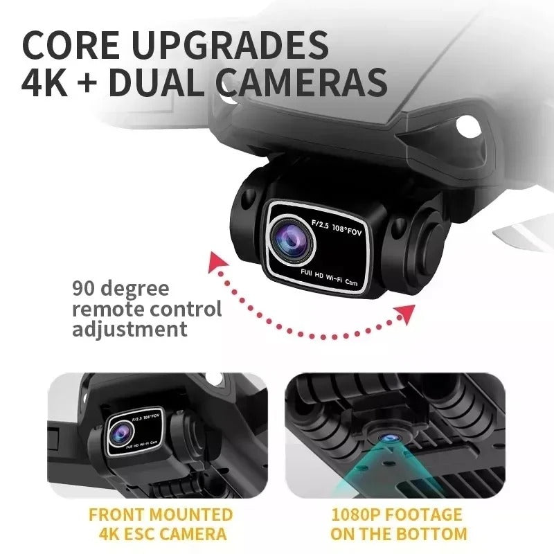 Premium 4K Camera Drone | GPS Positioning – 360° Safety Sensor – Foldable Brushless Design