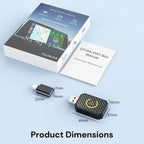Mini Wireless CarPlay Adapter | Fast Streaming, Compact Design & Compatible with 800+ Cars and All iPhones
