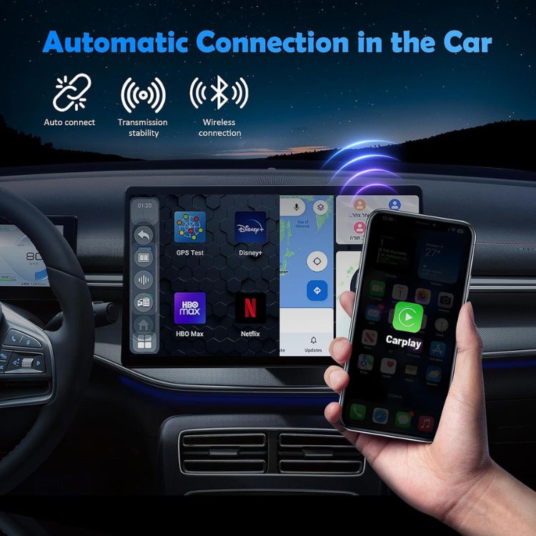 Mini Wireless CarPlay Adapter | Fast Streaming, Compact Design & Compatible with 800+ Cars and All iPhones