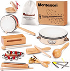 Montessori Wooden Musical Instruments – Rhythm & Sensory Play | 10 Pieces