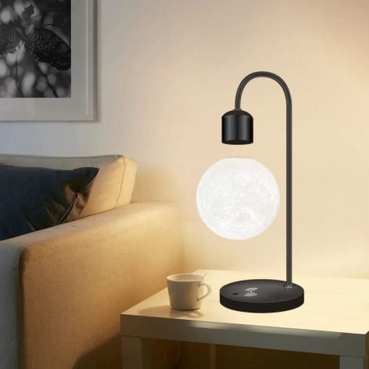 Levitating Moon Lamp – Magnetic Floating Moon Light | Wireless phone charger – Unique Home Decor Gift