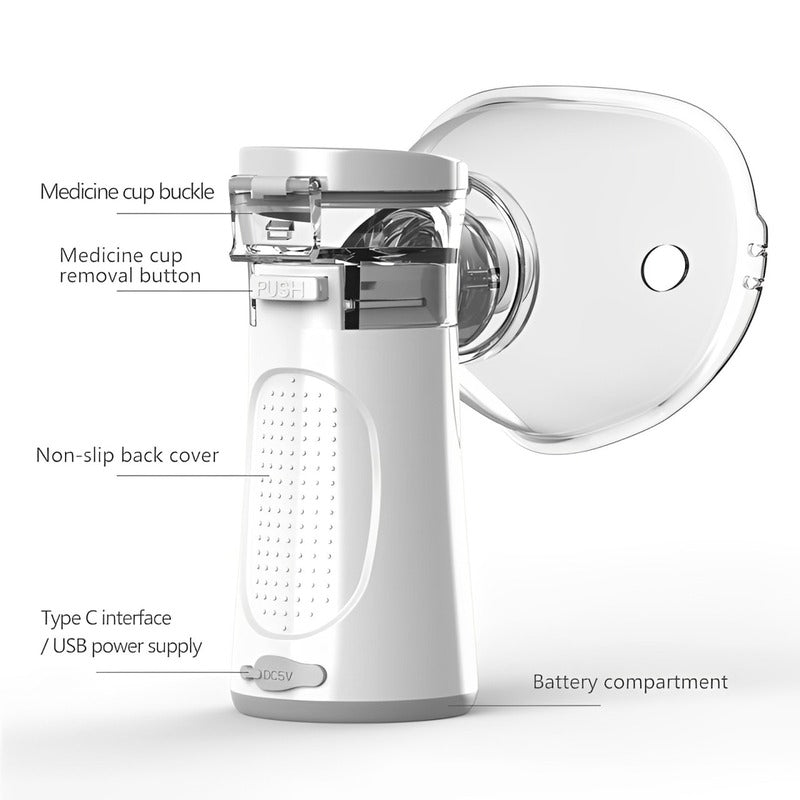 Portable Nebulizer for Adults and Kids | Rechargeable, Dual Modes & Ideal for Home and Travel Respiratory Relief