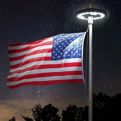 Solar-Powered Flagpole LED Lights – Shine Bright on Your Flag with Solar Efficiency All Night Long