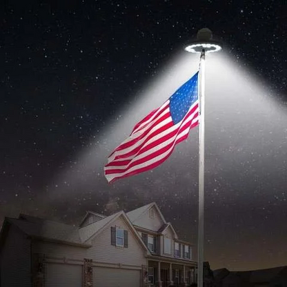 Solar-Powered Flagpole LED Lights – Shine Bright on Your Flag with Solar Efficiency All Night Long