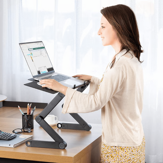 Multifunctional Laptop Elevator | Aluminum Alloy Stand with Detachable Mouse Plate for Comfort