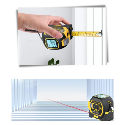 3-in-1 Laser Tape Measure - Distance, Area, & Volume Measurements