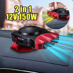 12V Portable Car Heater and Cooler Fan - Auto Defroster for Winter and Summer Use