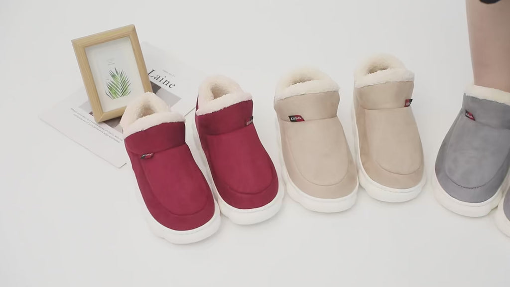 Women’s Extra-Wide 4E Winter Boots | Waterproof Kid Suede with Plush Thermal Lining and Anti-Skid Platform